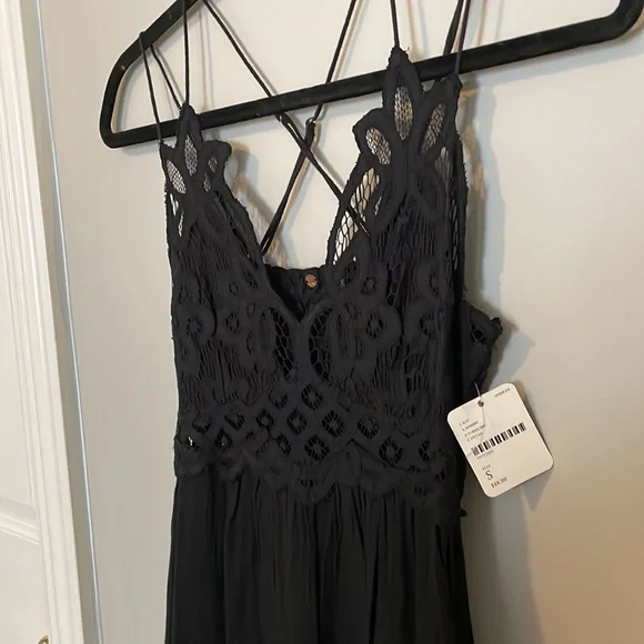 NWT Free People One Adella Slip Black size S - Picture 5 of 8